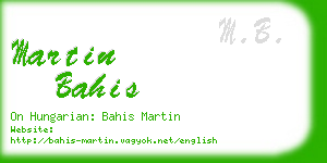 martin bahis business card